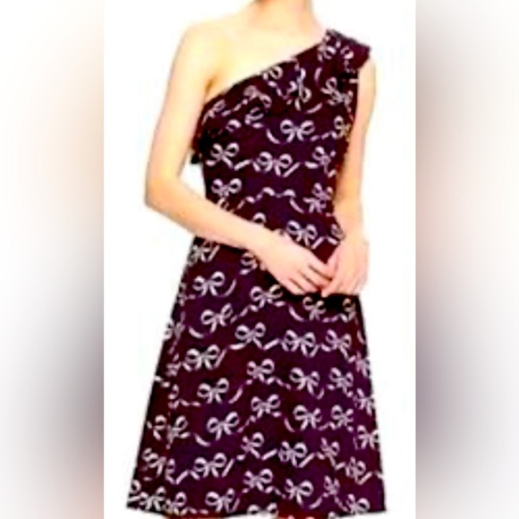 NWT Mini Bow One Shoulder Dress Size 2P - Picture 1 of 4